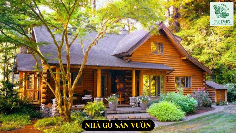 Nhà gỗ sân vườn